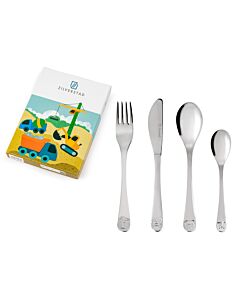 Kinderbesteck 4-teilig Baufahrzeugen