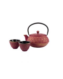 Tee-Set Shanghai 0,6L Gusseisen pink gold