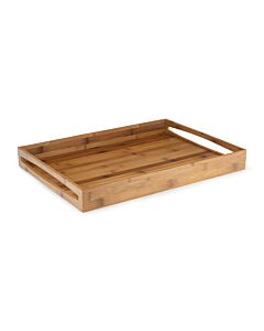 Tablett L dunkler Bambus