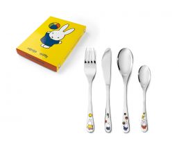 Kinderbesteck 4tlg Miffy Edelstahl farbig