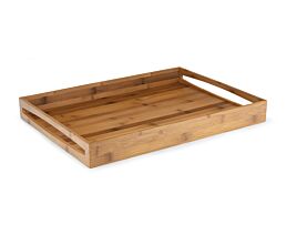 Tablett L 55x40x6cm dunkler Bambus